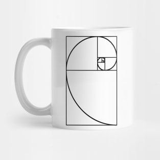 golden ratio black Mug